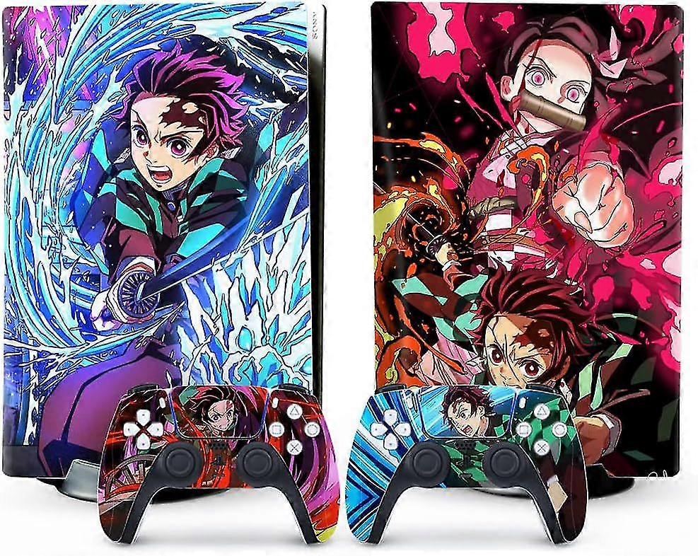 Ps 5 Skin Disc Edition Anime Console And Controller Pegatina De Vinilo, Duradera, Resistente A Los Arañazos, Alineada Con Precisión, Compatible Con Play-station 5