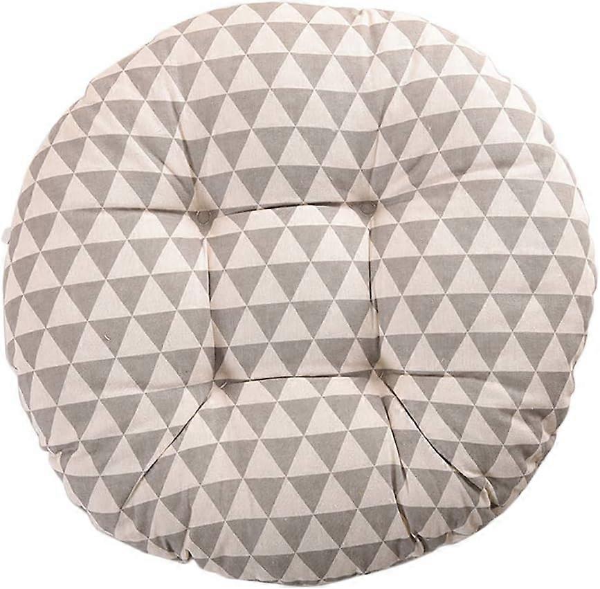 Cushions, round, decorative, for bedrooms, chair cushions, garden, soft, comfortable, breathable, thick, 50 x 50 cm.Round gray triangle
