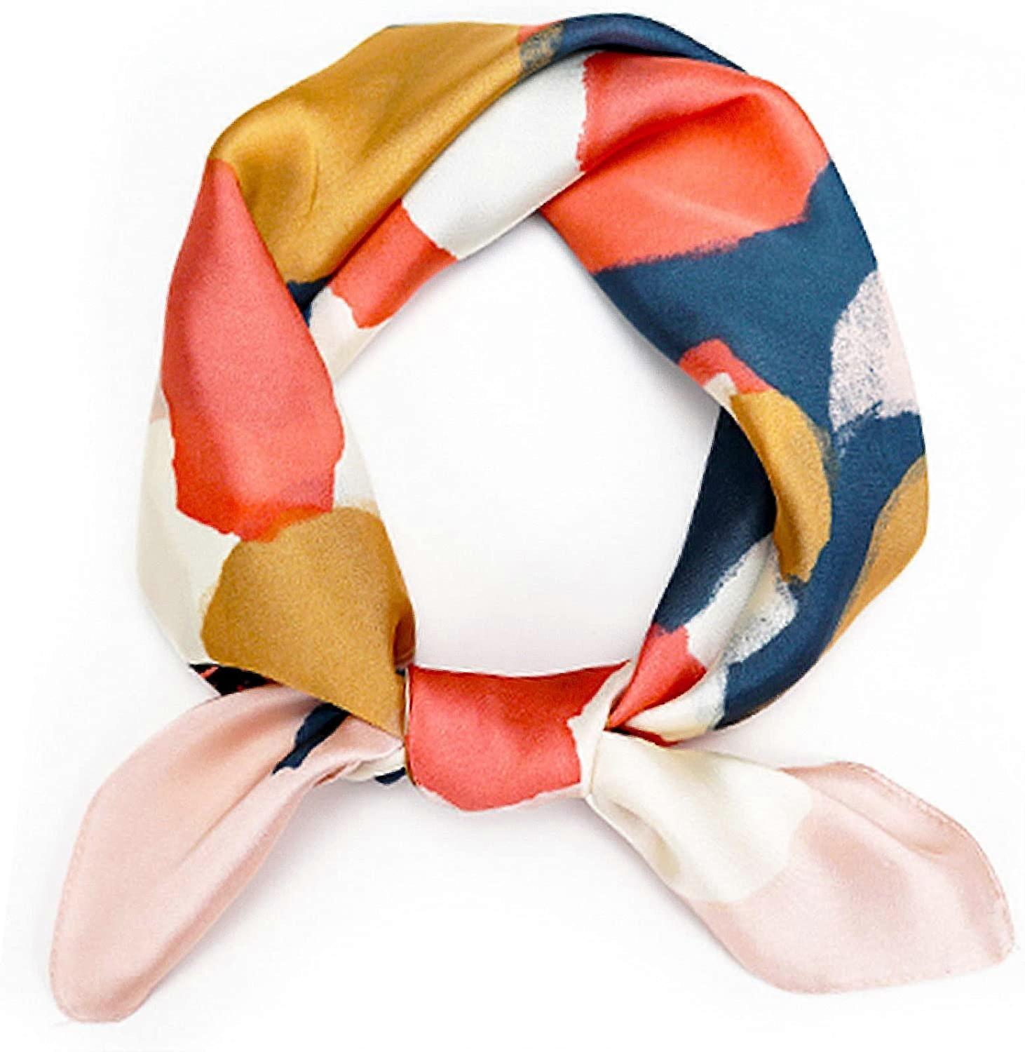 Moda Lenço de cabelo feminino leve turbante quadrado turbante 27.527.5 polegadas