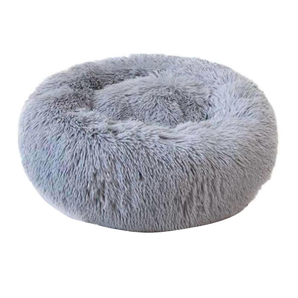 Plush Round Dog Bed, Doughnut Shape Bed for Cats & Dogs