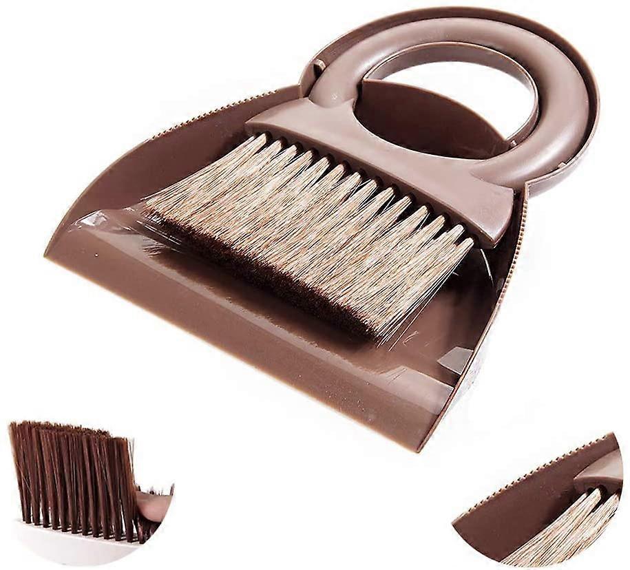 Dustpan and Brush Set, Multi-Functional Cleaning Tool/Mini Sweeper with Hand Broom Brush,Cute Dust Pan for Kids Toys Pets Cat Dog Camping Table Desk C