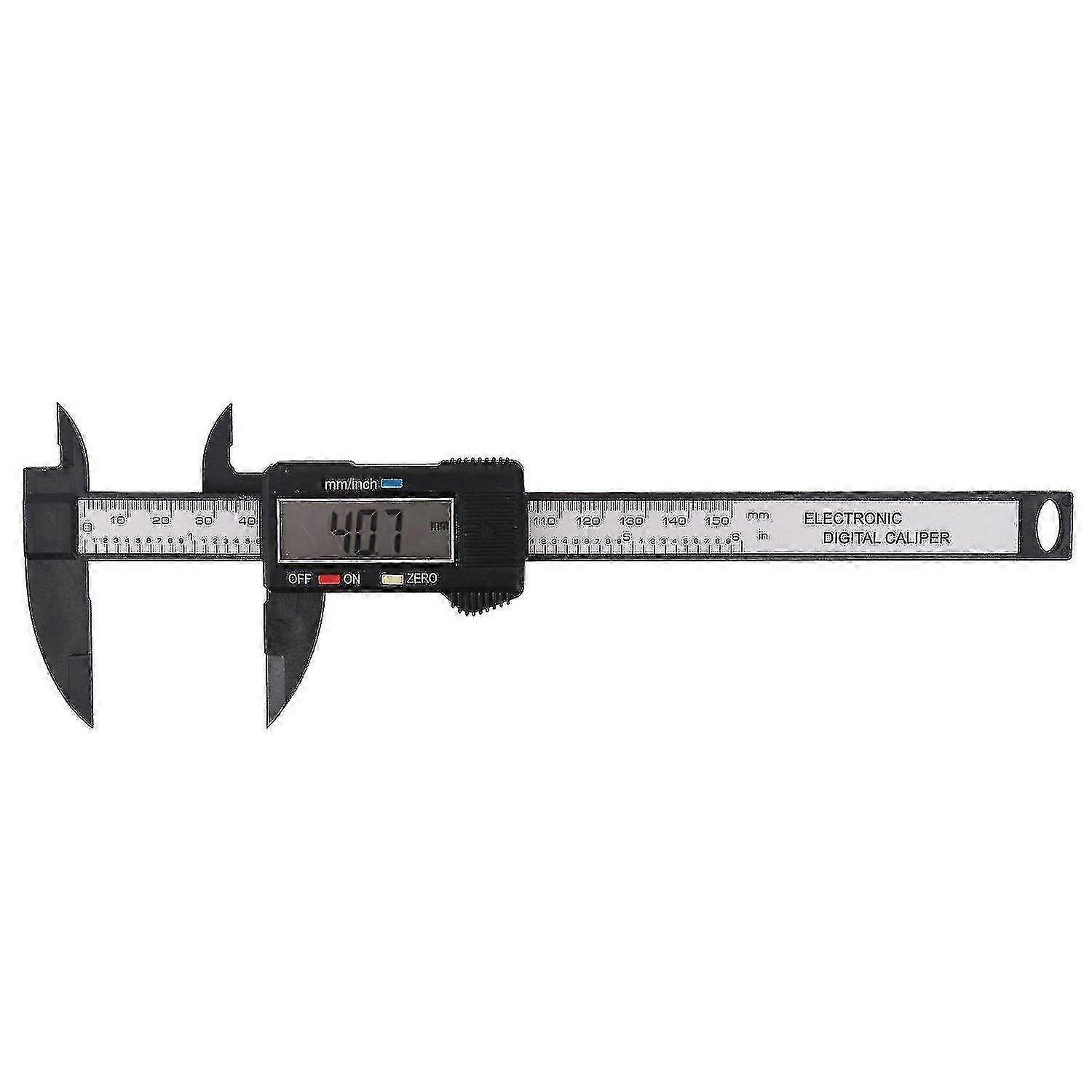 150mm/6" Digital Lcd Vernier Caliper - Black/silver