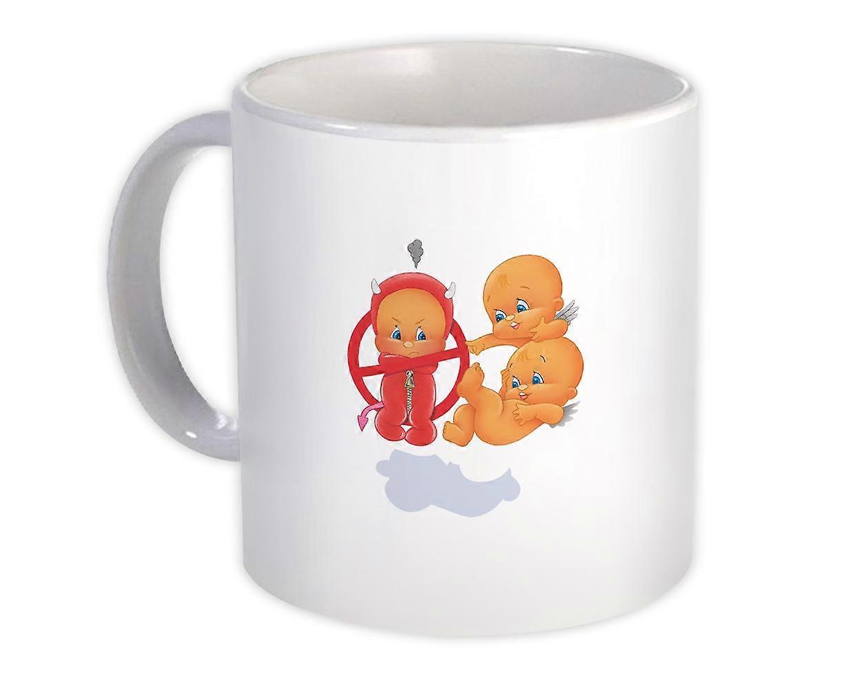 Gift Mug: Baby Angel Devil Clouds