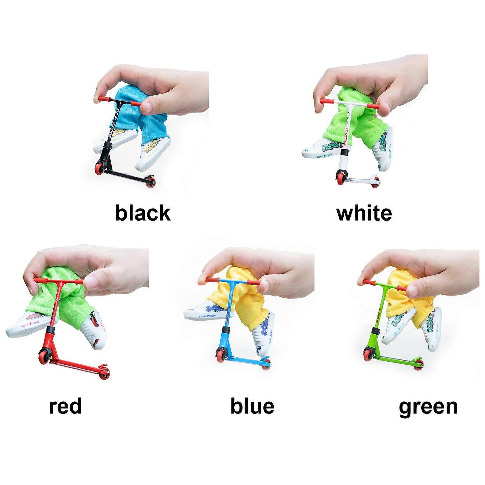 CHENGLI Mini Finger Scooter – Pack De 4 Patinetes De Dedo De Plástico, Juguete Portátil Para Mejorar