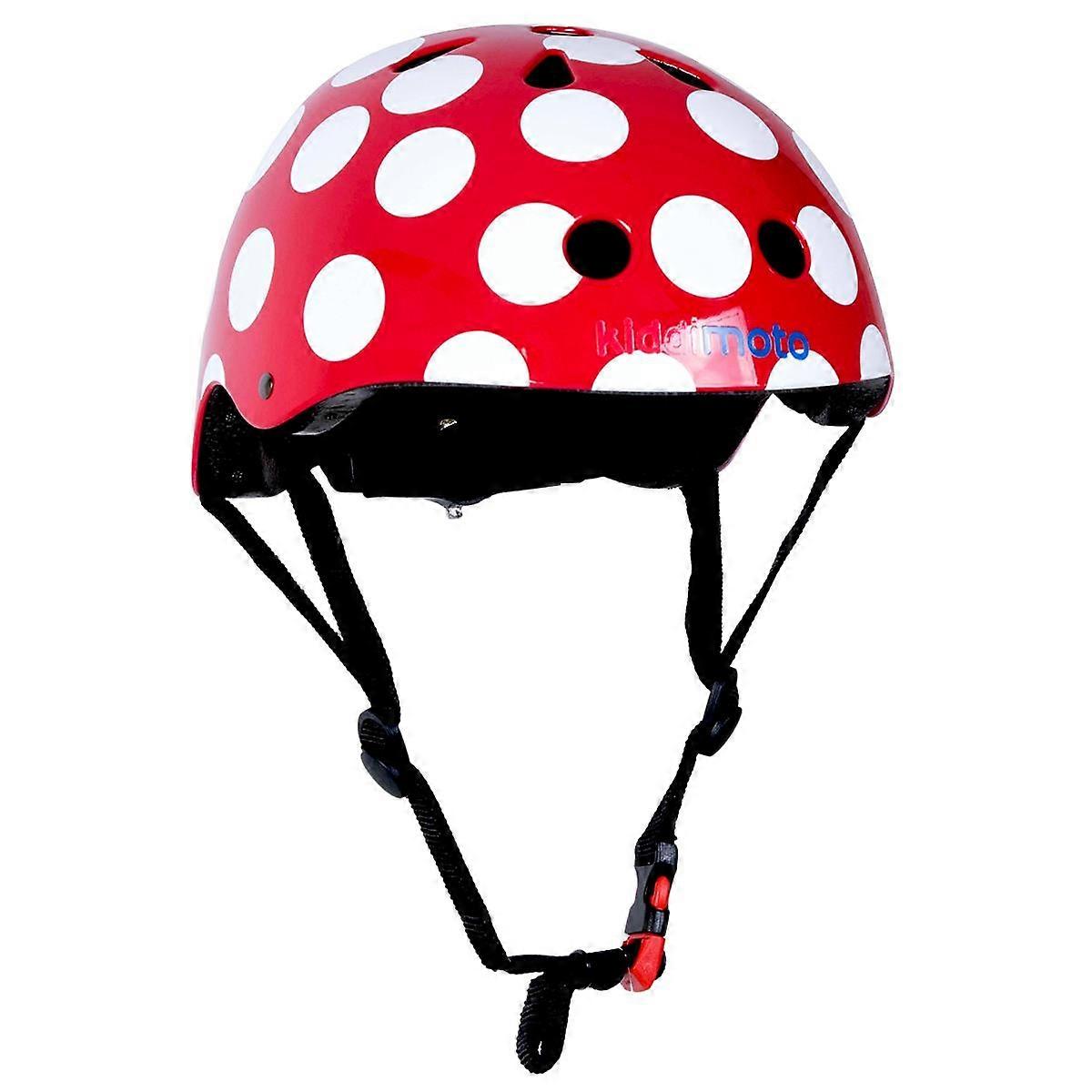 Kiddimoto Helmet - Red Dotty