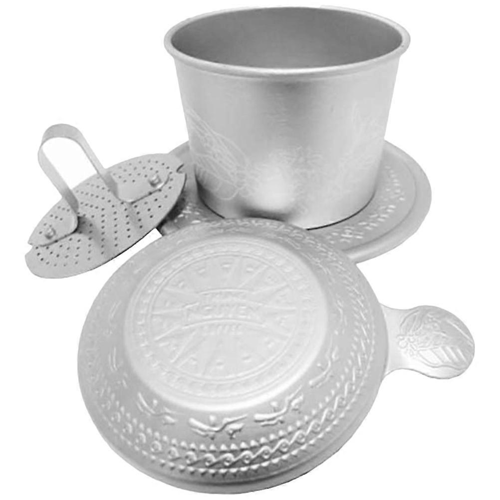 1 Satz vietnamesischer Kaffeetropfer Aluminium-Tropfkaffeefilter Kaffeeliebhaber Geschenk