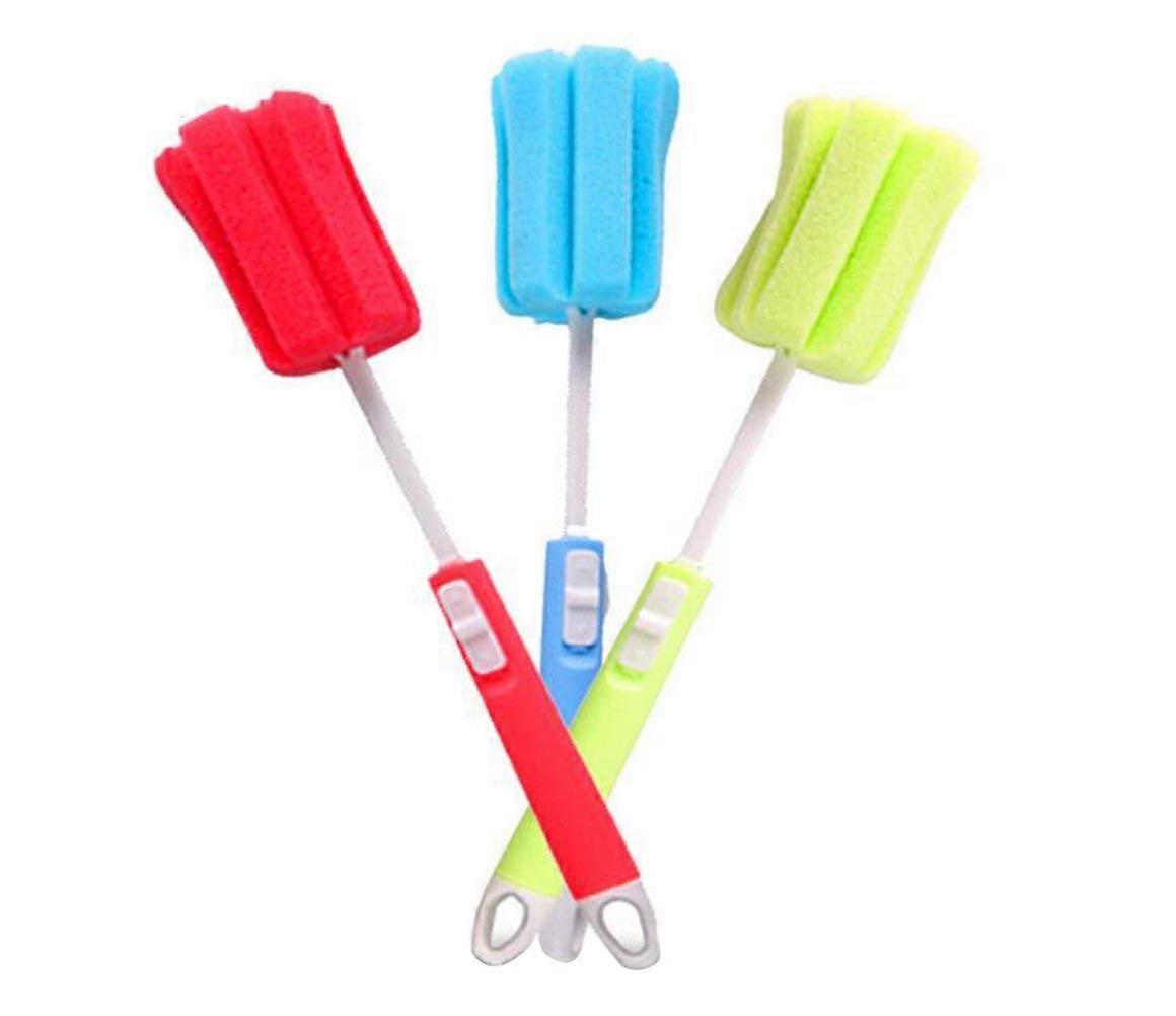 3-Pack Long-Handle Water Bottle Foam Sponge Brushes