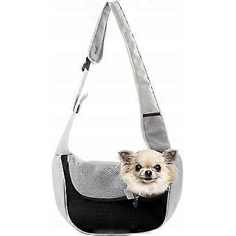 Dog Harness, Front Hanging Bag, Cat Puppy Handbag, Breathable Mesh Travel, Suitable For Small Medium Pet Dog Shoulder Bags (black And Gray Camouflage
