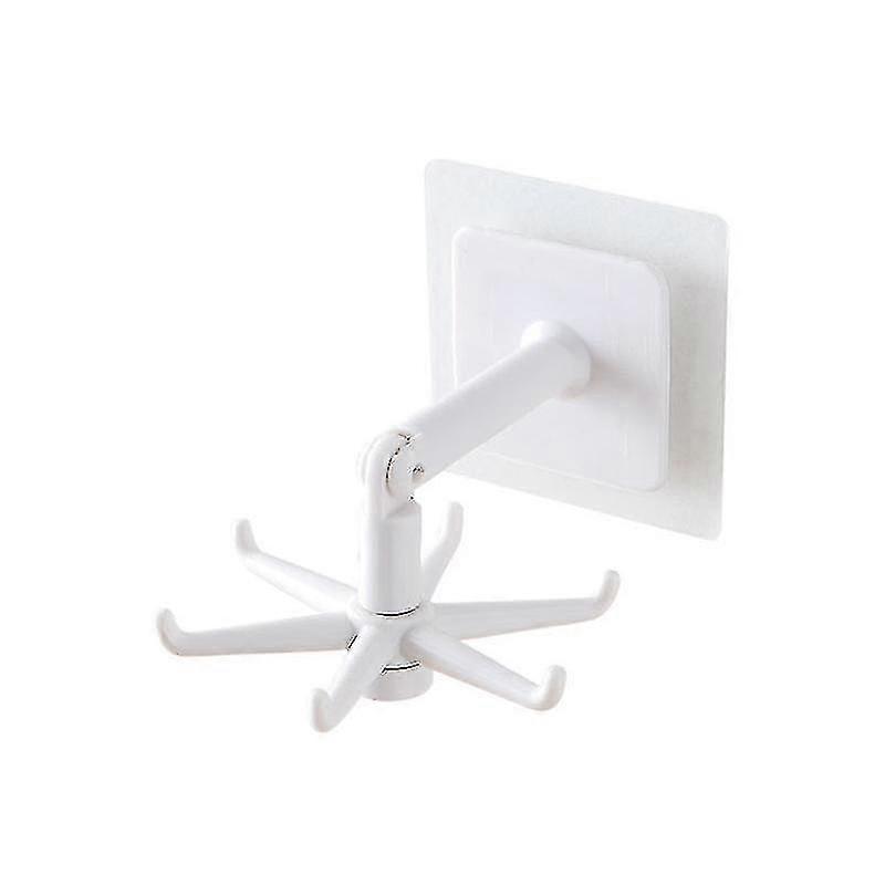 360 Degrees Rotated Kitchen Hooks Self Adhesive 6 Hooks Home Wall Door Hook