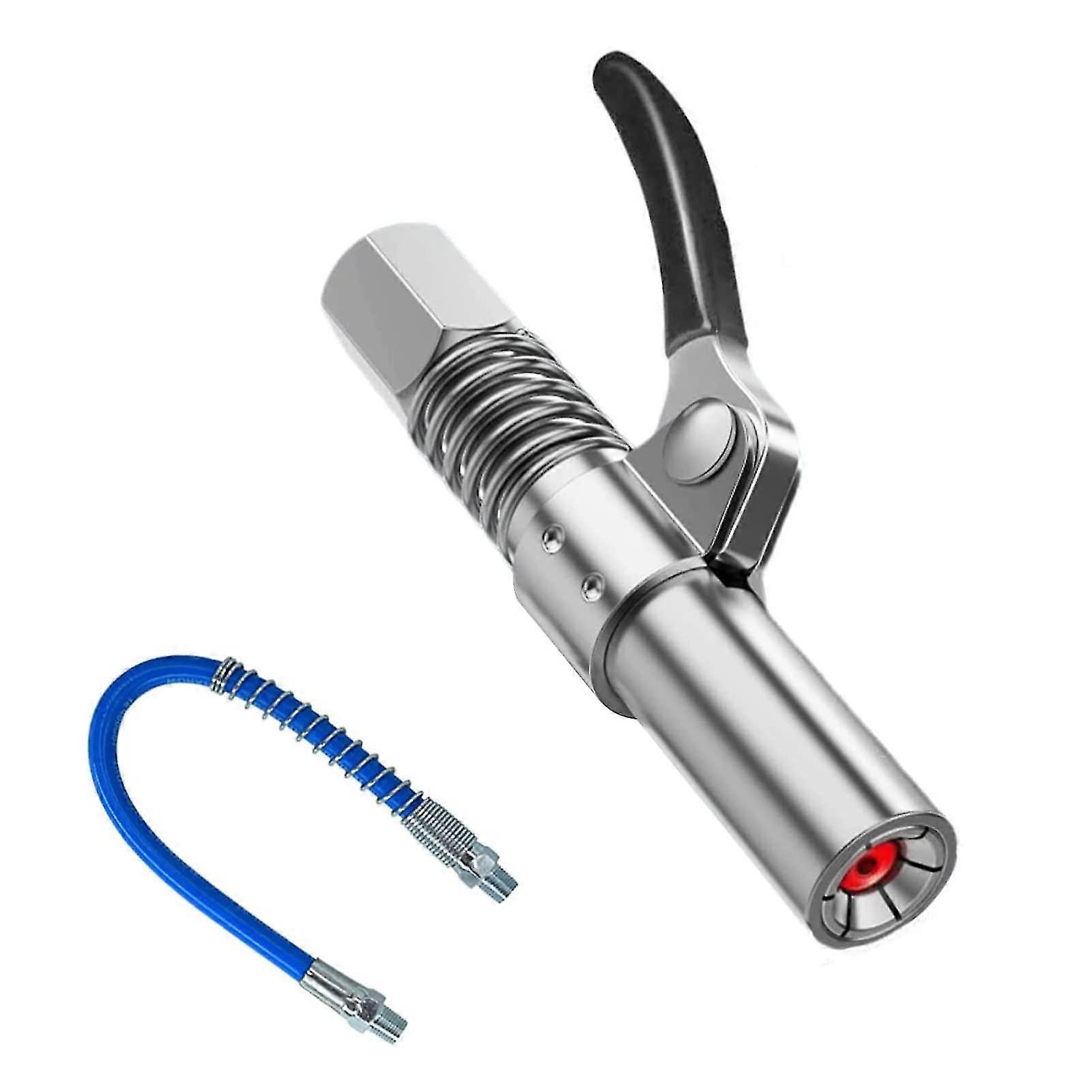 Grease Gun Coupler, Quick Release Grease Coupler, Single Handle Gear Oil Nozzle With 30cm Hose