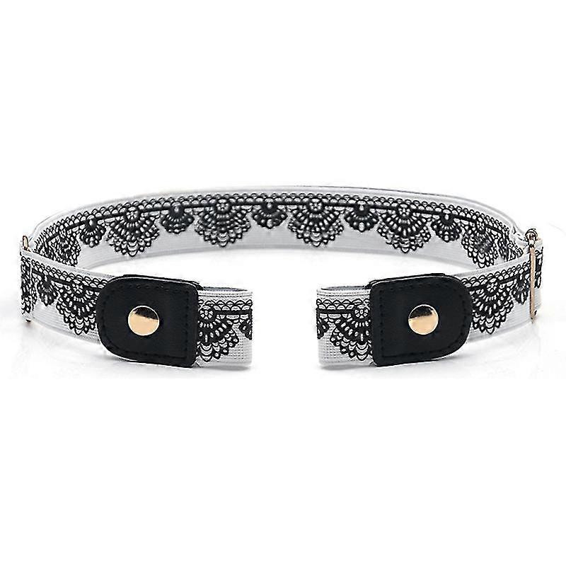 Ladies Buckle Elastic Belt Men's Jeans Elastic Belt $ Buckle Ladies Elastic Belt Men's Buckle Invisible Elastic Belt