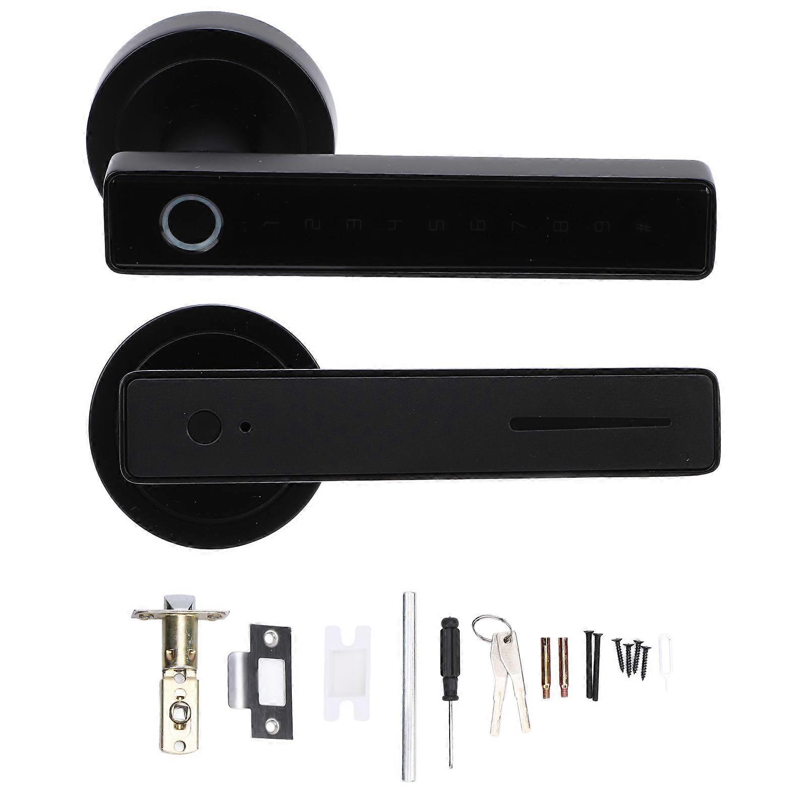 Smart Fingerprint Keyless Door Handle Lock - Fast Recognition, Multiple Unlock Methods