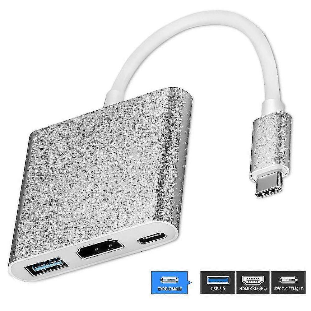 Adaptador tipo C, concentrador USB 3.1 (compatible con puertos USB-C Thunderbolt 3)