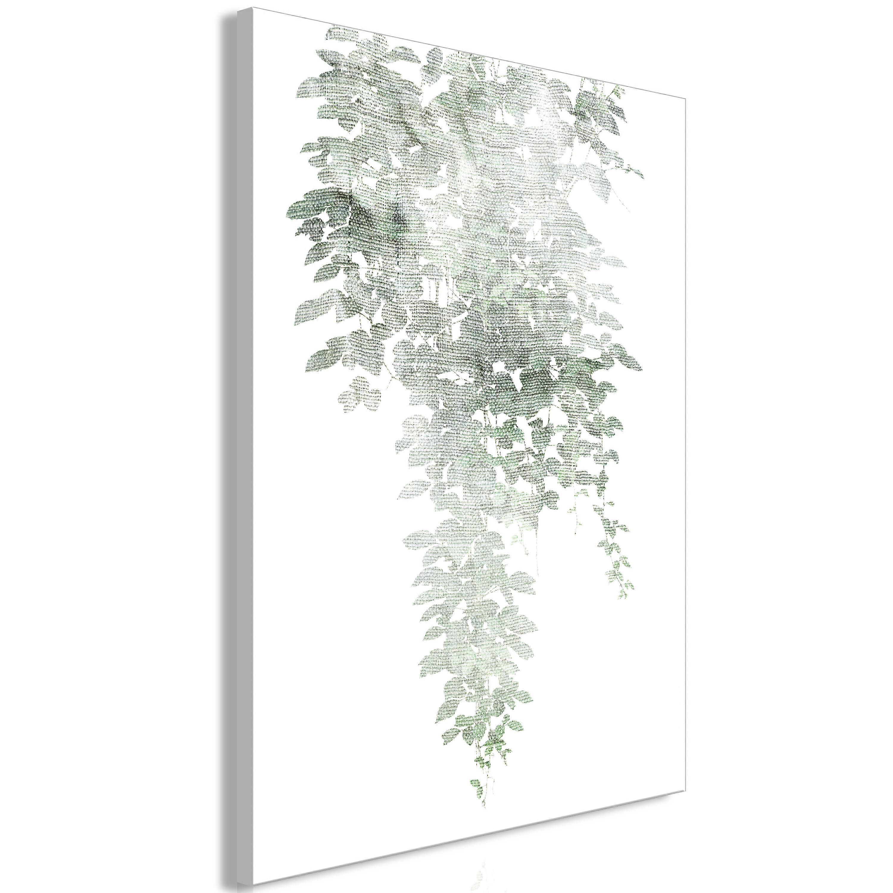 Leinwandbild - Grüne Kaskade (1 Teil) Hochformat