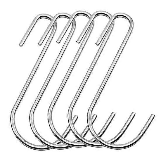 5 Pcs Curtain Hooks S-shaped Great Load Bearing Heavy Duty Anti-rust Anti-Slip Stainless Steel Chimes Bird Feeder Lantern Flower