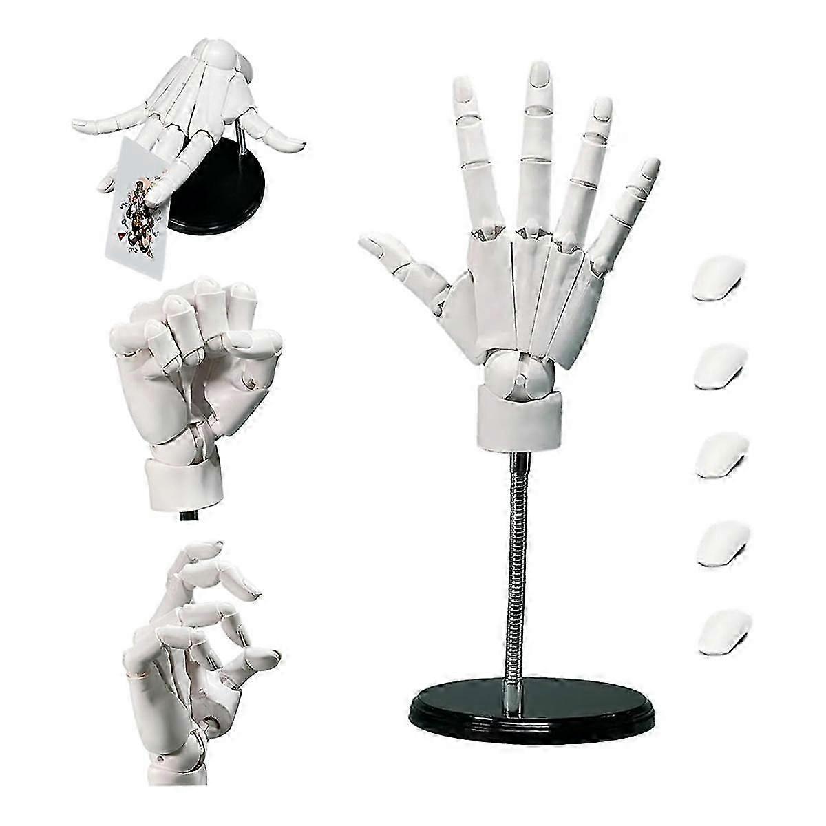 Hand Model 1:1 Articulated Mannequin Hand Moveable Joint+Base DIY PVC ABS Hand Model for Drawing,Pai