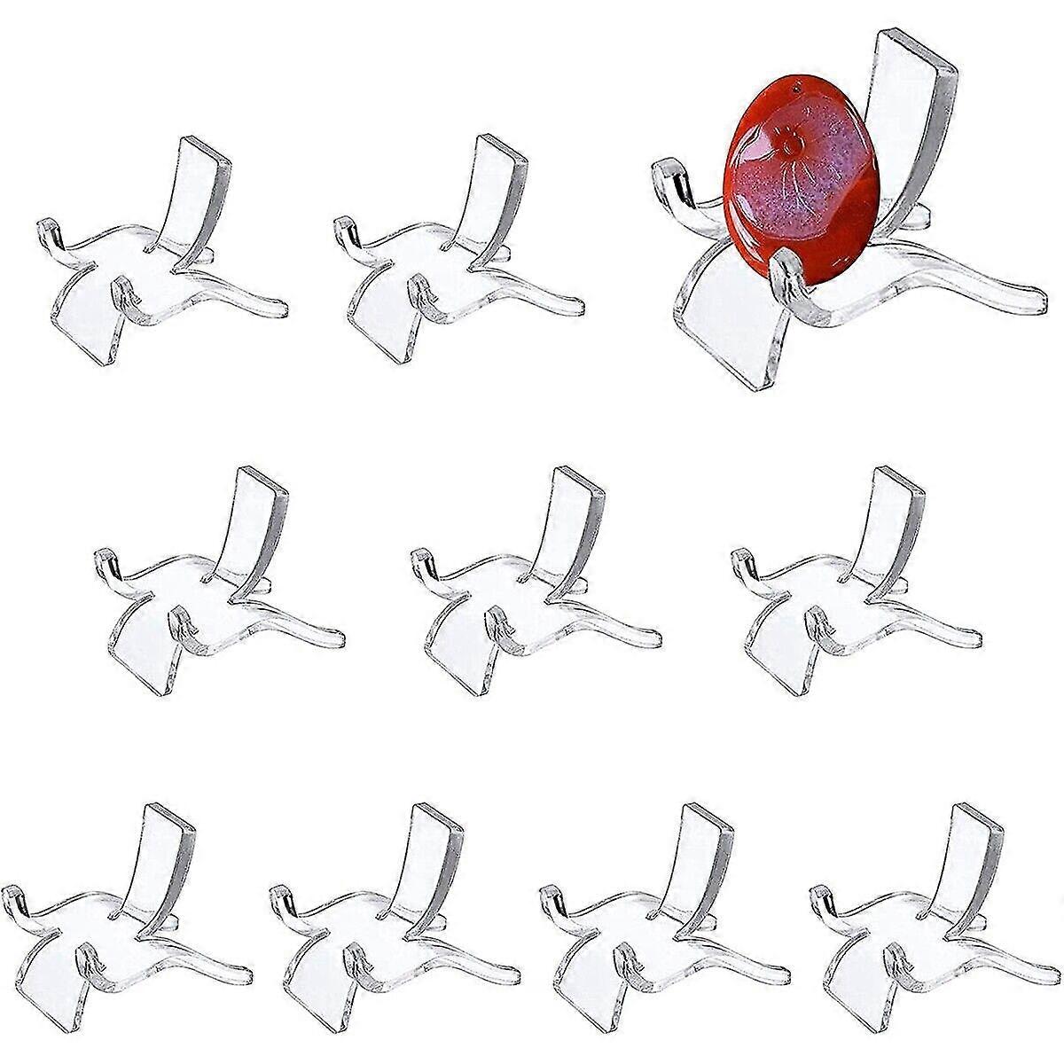 Acrylic Specimen Geode Supporting Base Mineral Stand Display Holder Easel 10pcs