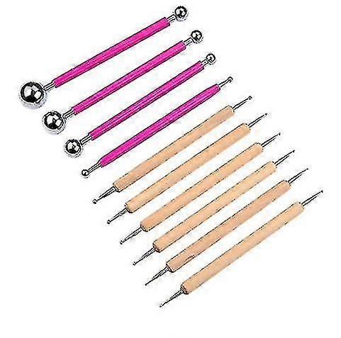 10pcs Dotting Tools Ball Styluses For Rock Painting, Pottery Clay Modeling Embossing Art Mandala