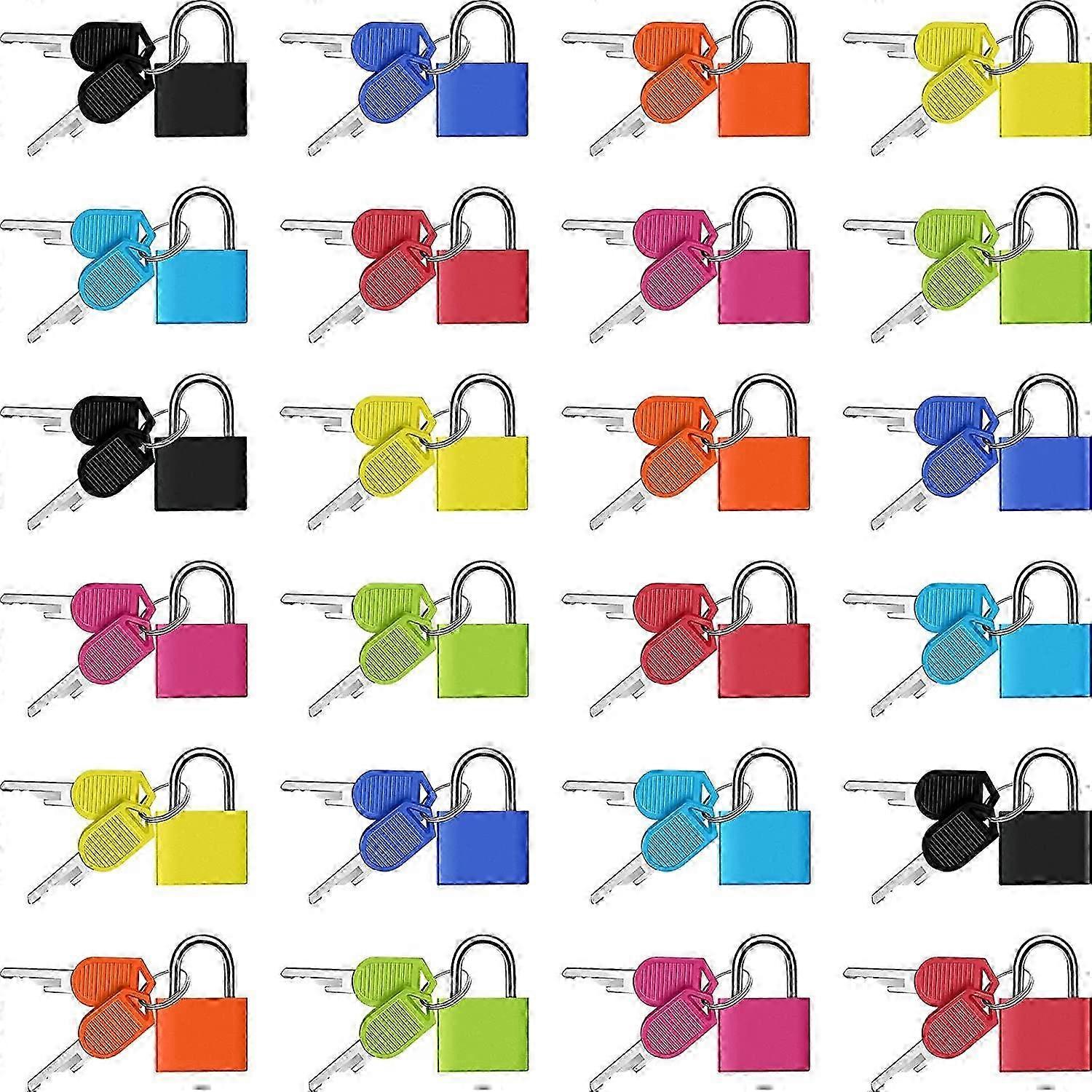 24-Piece Multicolor Suitcase Padlock Set