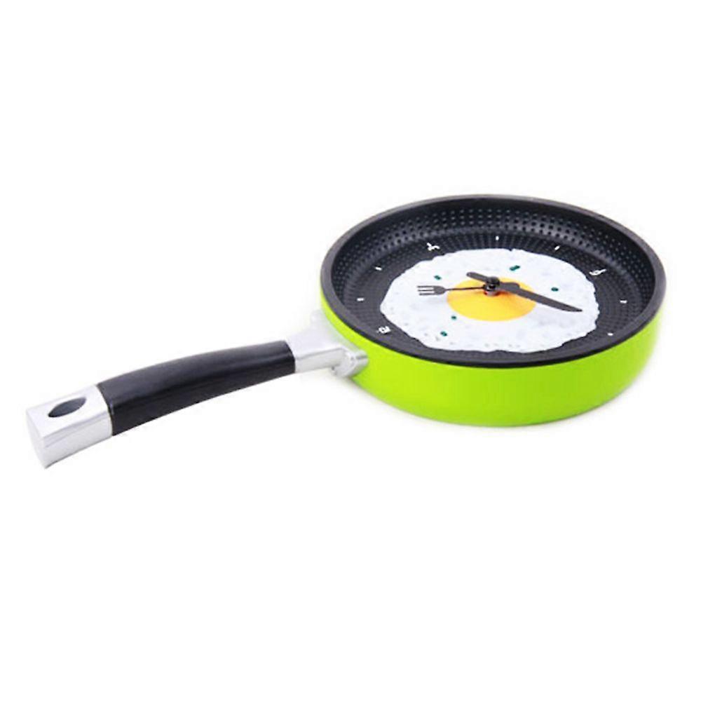 Creative Fried Egg Pan Wall Clock Silent