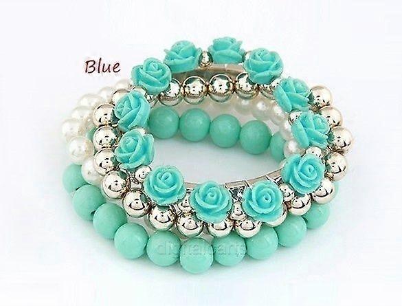Mixed Flower Ball Elastic Bracelet [Green]