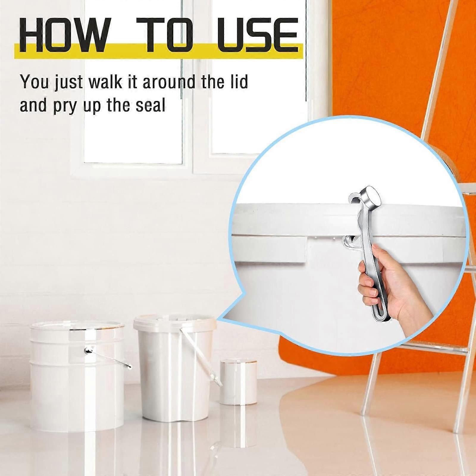 Bucket Lid Opener Tool – 3-Pack Plastic 5-Gallon Paint Can Opener Wrench For Easy Lid Removal
