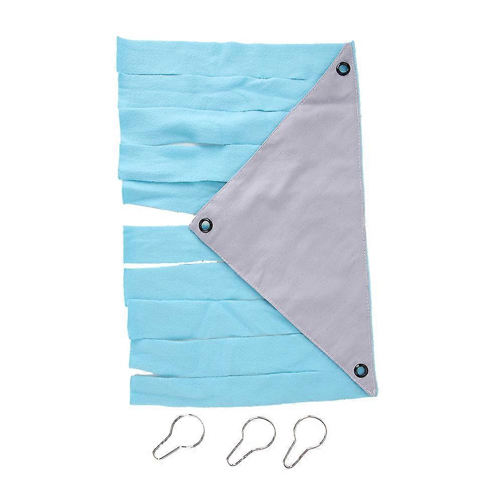 Pet Hammock Hanging Bed Hideaway Corner with Tassels for Bird Parrot Hamster(gray&blue)