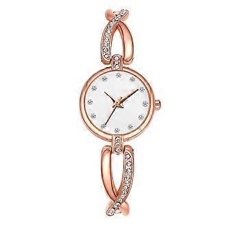 Fashionable Alloy Watch Casual Round Dial Analog Display Quartz Wristwatch (#2)