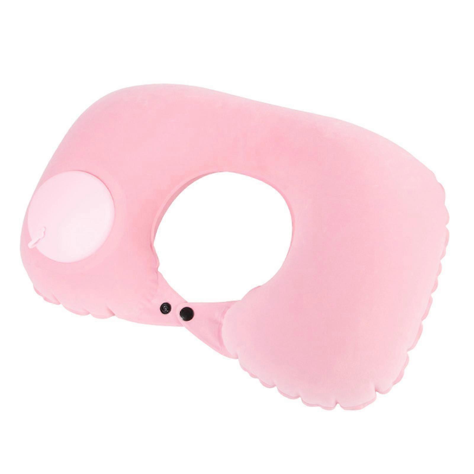 Inflatable U Shape Pillow Ergonomic Design Press Type Pillow For Outing Backpacking Travelling