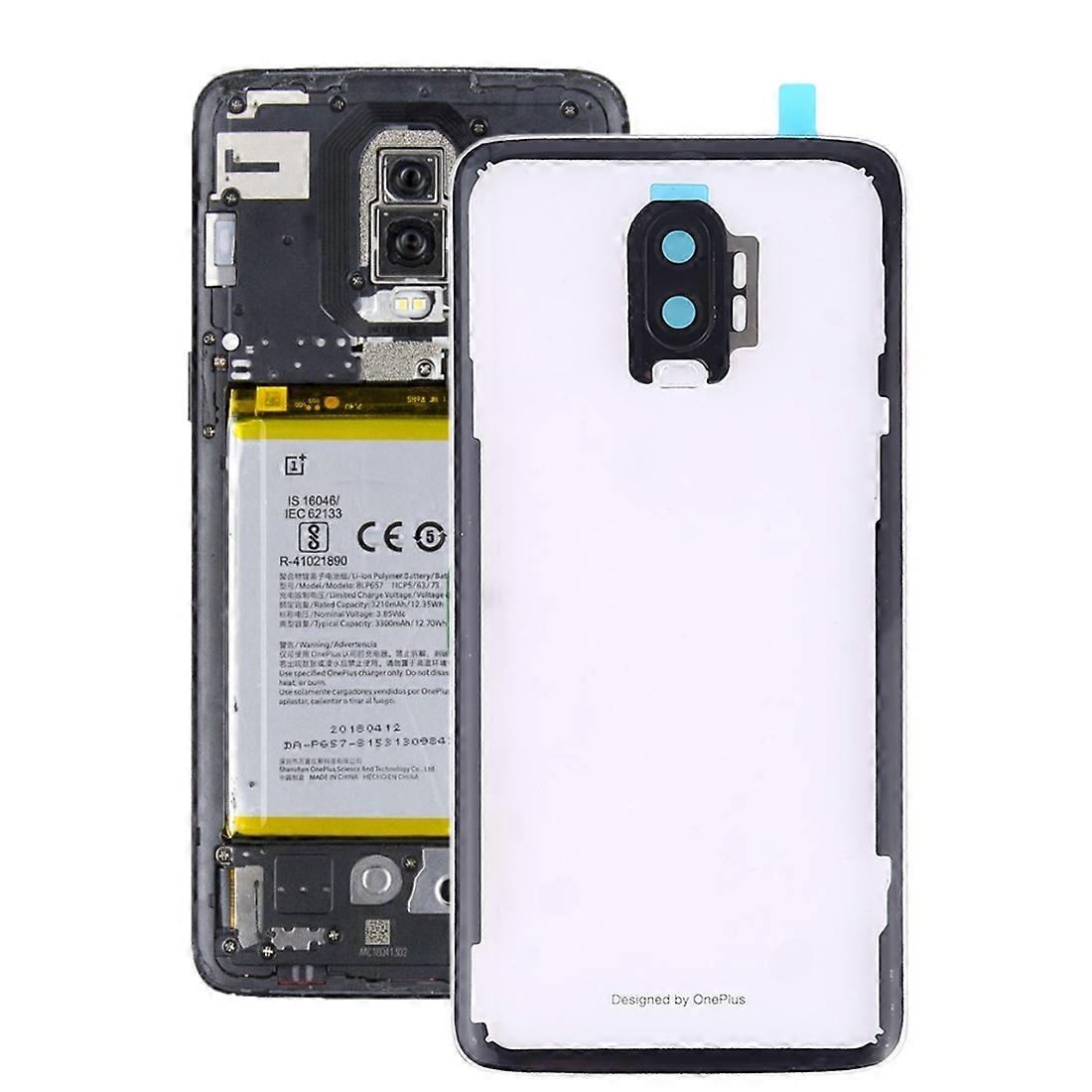 Cache arrière de batterie avec objectif d'appareil photo pour OnePlus 6T (transparent)