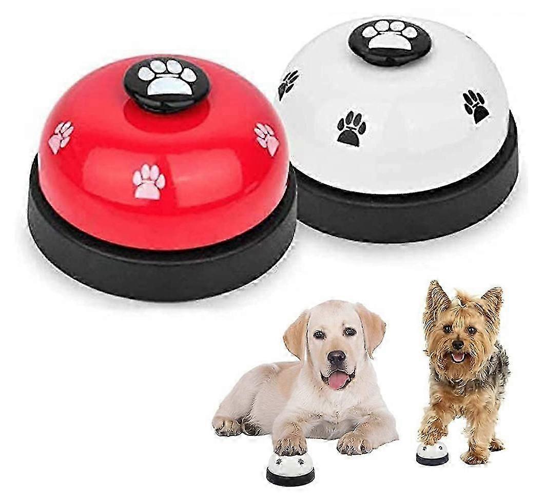 2-piece training bells for pets potty training with paw pattern
