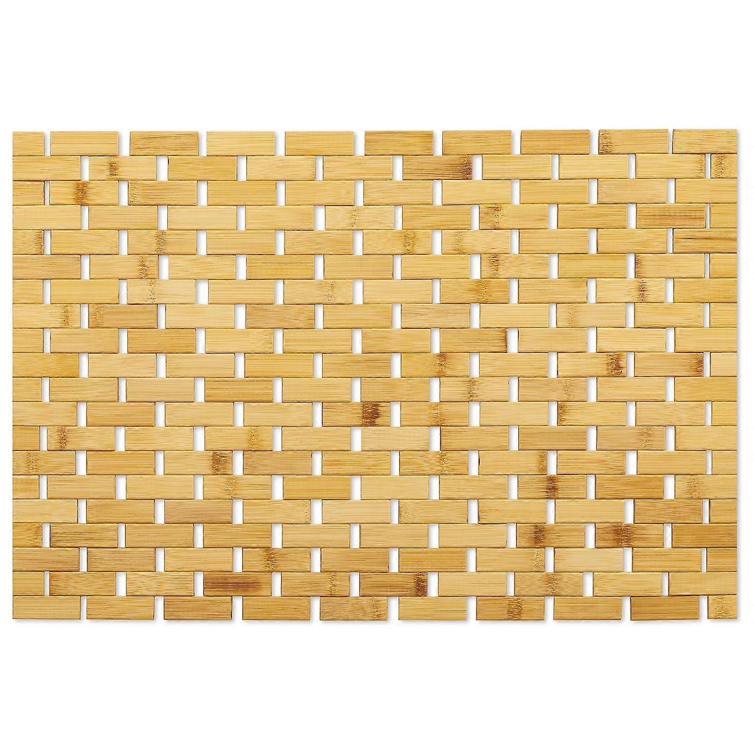 Natural bamboo bathroom mat non-slip waterproof for bathroom