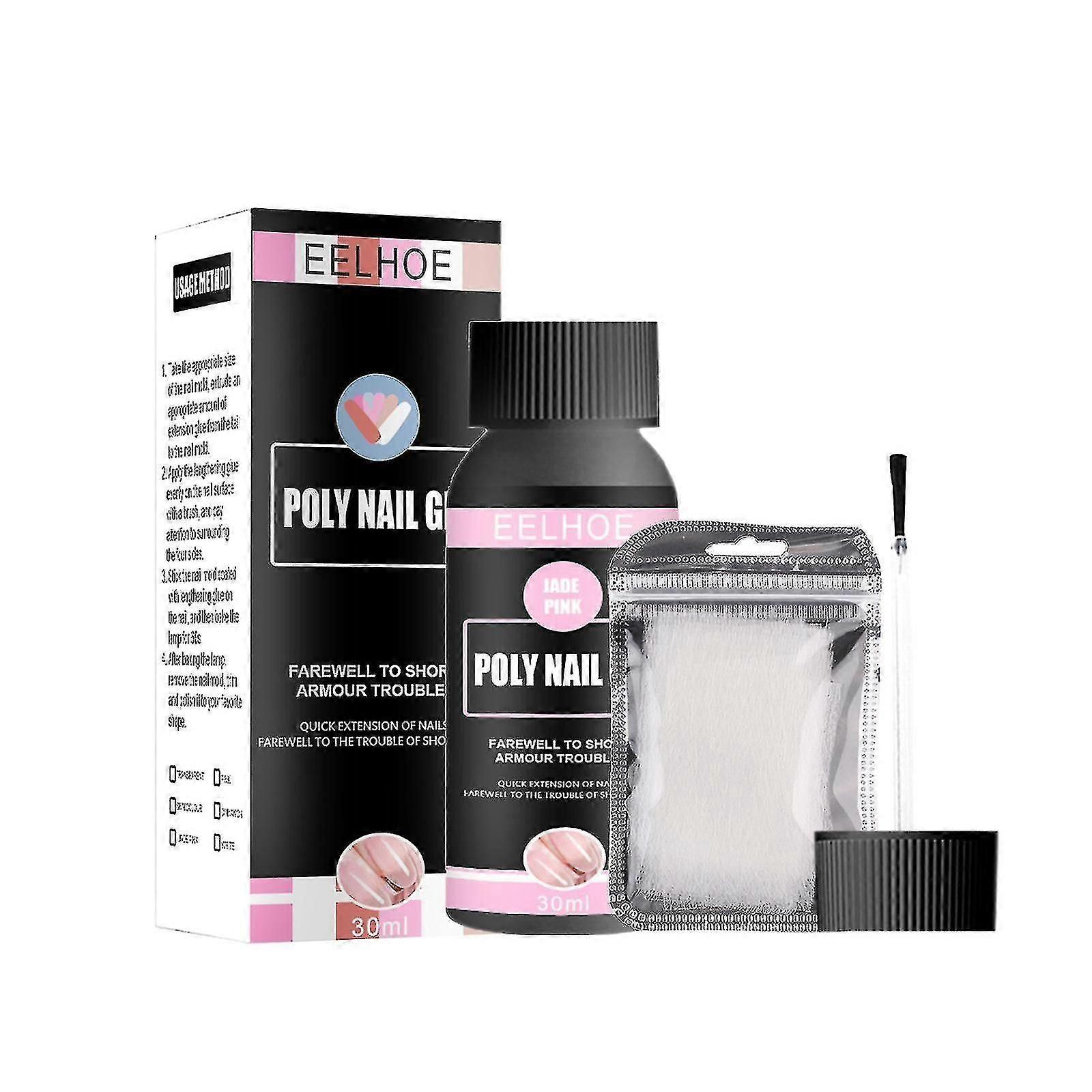 Manucure Extension sans papier Colle cristalline Réparation des ongles cassés Photothérapie Colle de renforcement Ongle Fibre Extension Colle