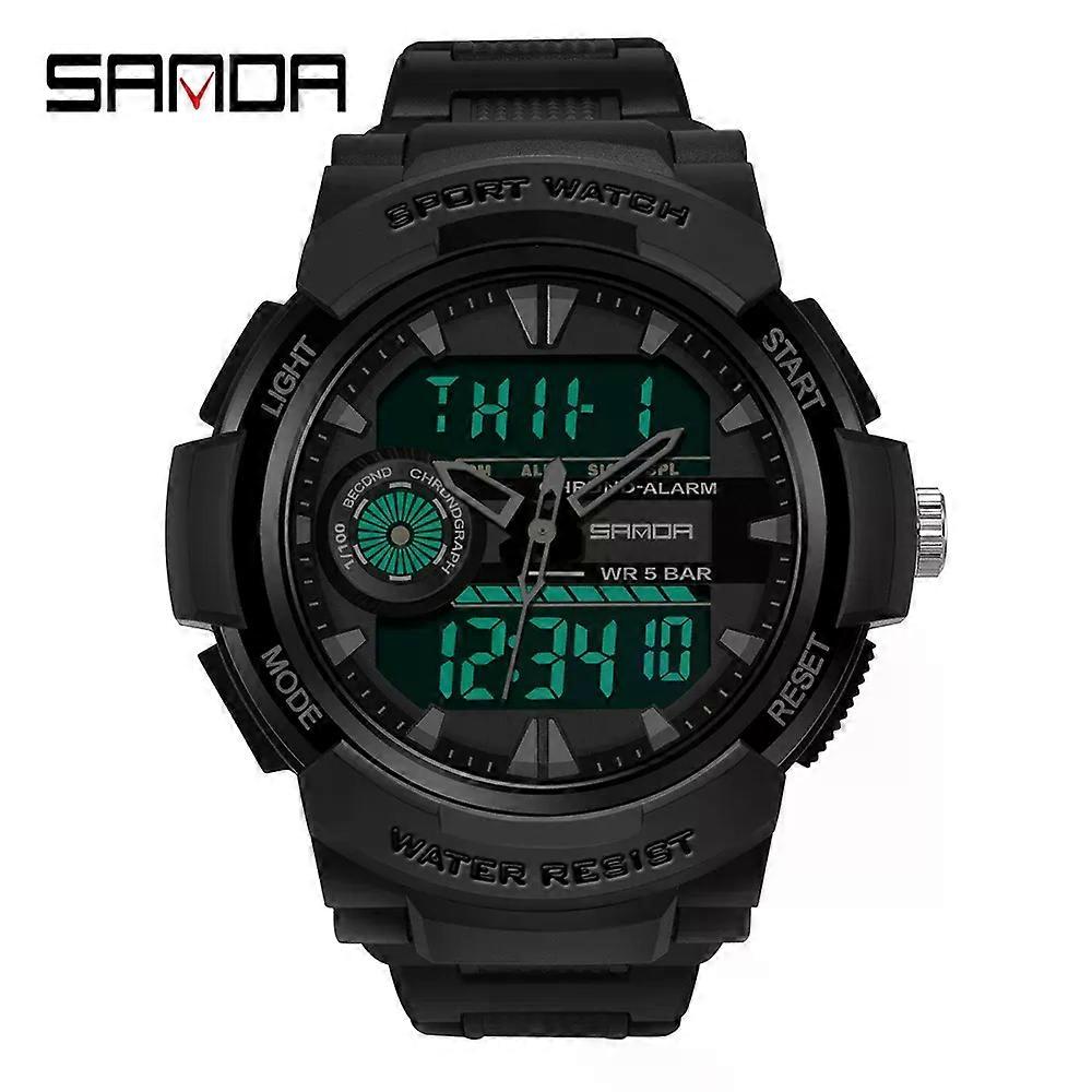 Sanda Men'S Sport Watches Multifunctional Chronograph Waterproof Wristwatch Led Digital Military Quartz Clock Relogio Masculino