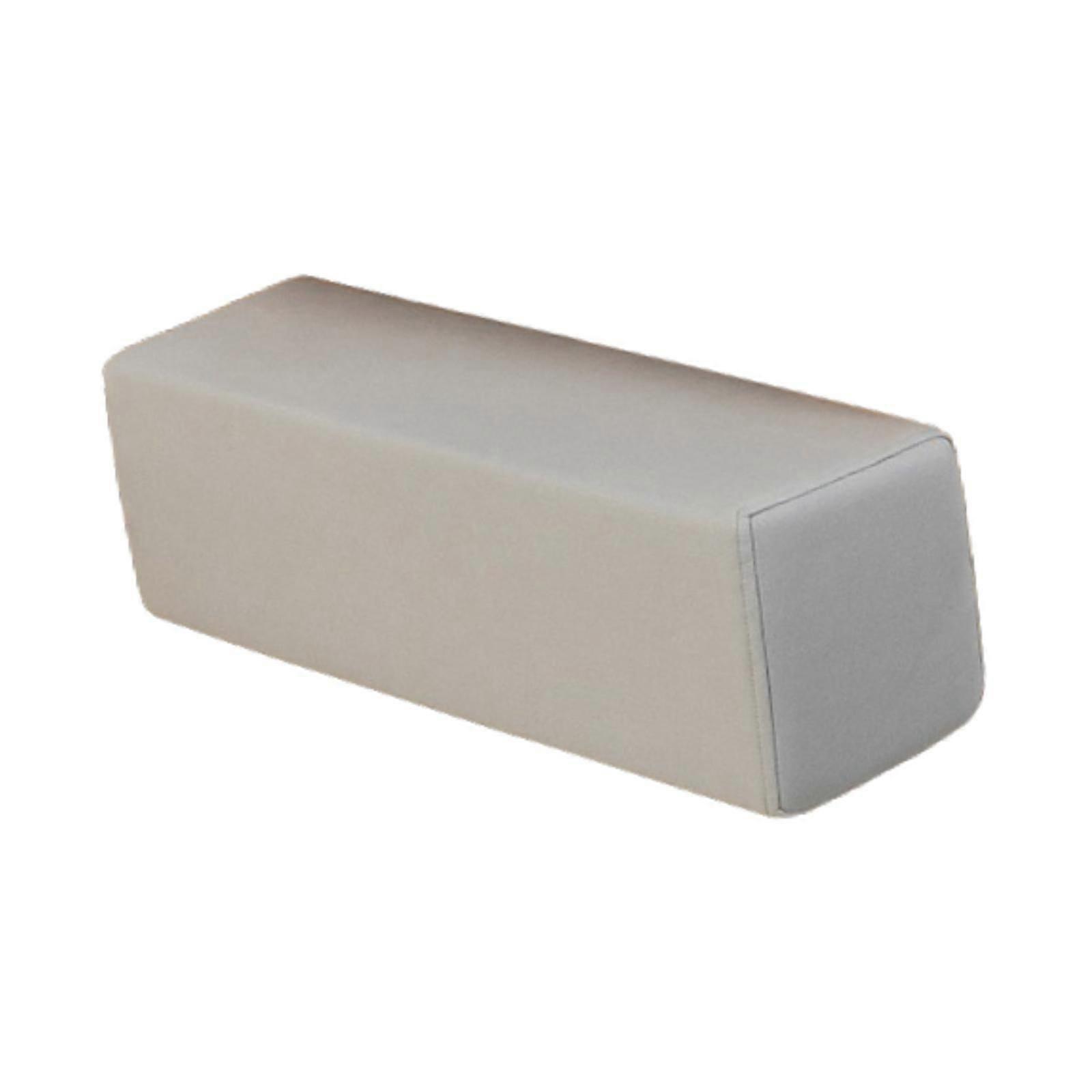 Side Arm Rest Pillow Rectangular High Density Foam Armrest for Couch Bed Car Light Gray