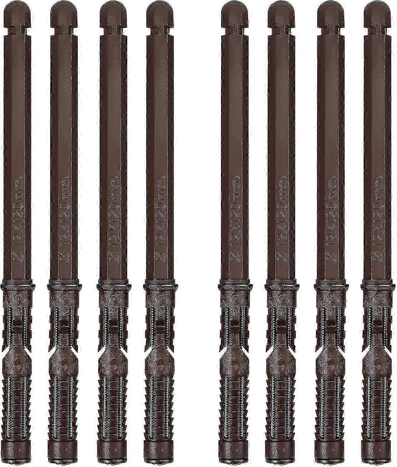 8pcs Wall Shelf Invisible Fixing 12*120mm Concealed Floating Shelf Brackets Heavy Duty Invisible Shelf Brackets-Brown