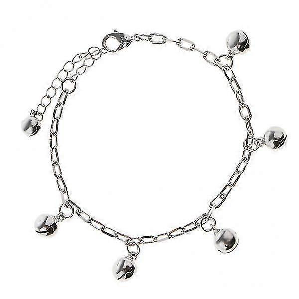 5x22.5 ס"מ כסף פעמונים קטנים Anklets צמיד נשים מלאכה מתכת שרשרת קרסול