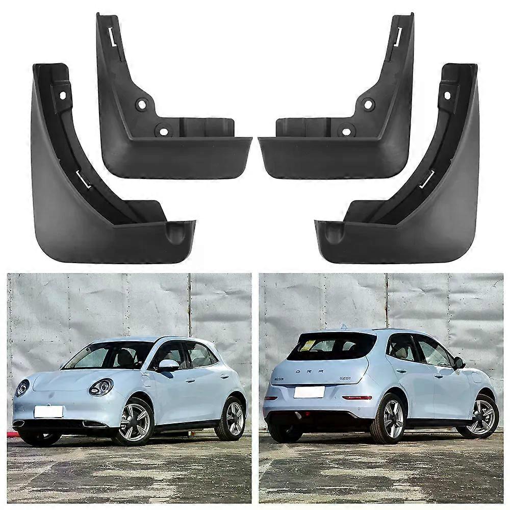 unique Car MudFlaps Mudguards Anti Splash For GWM Ora Good Cat  Funky Cat 03 2021-2024 Front Rear Wheels Fender Car Accessories 4Pcs