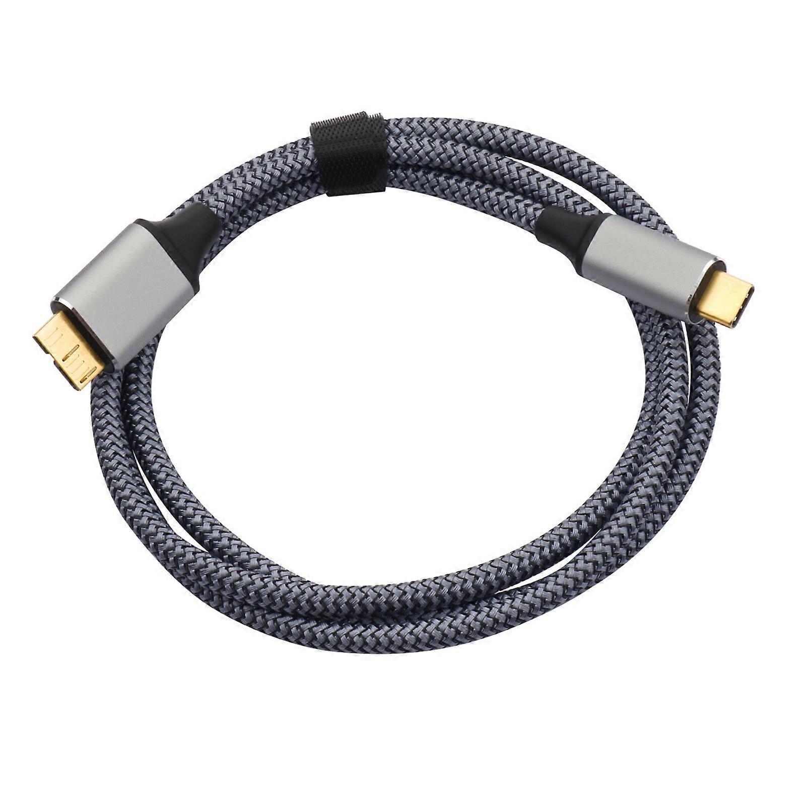 MicroB to USB C Hard Drive Cable USB C to MicroB Cord 5Gbps USB C Cable for External Hard Drive  Grey