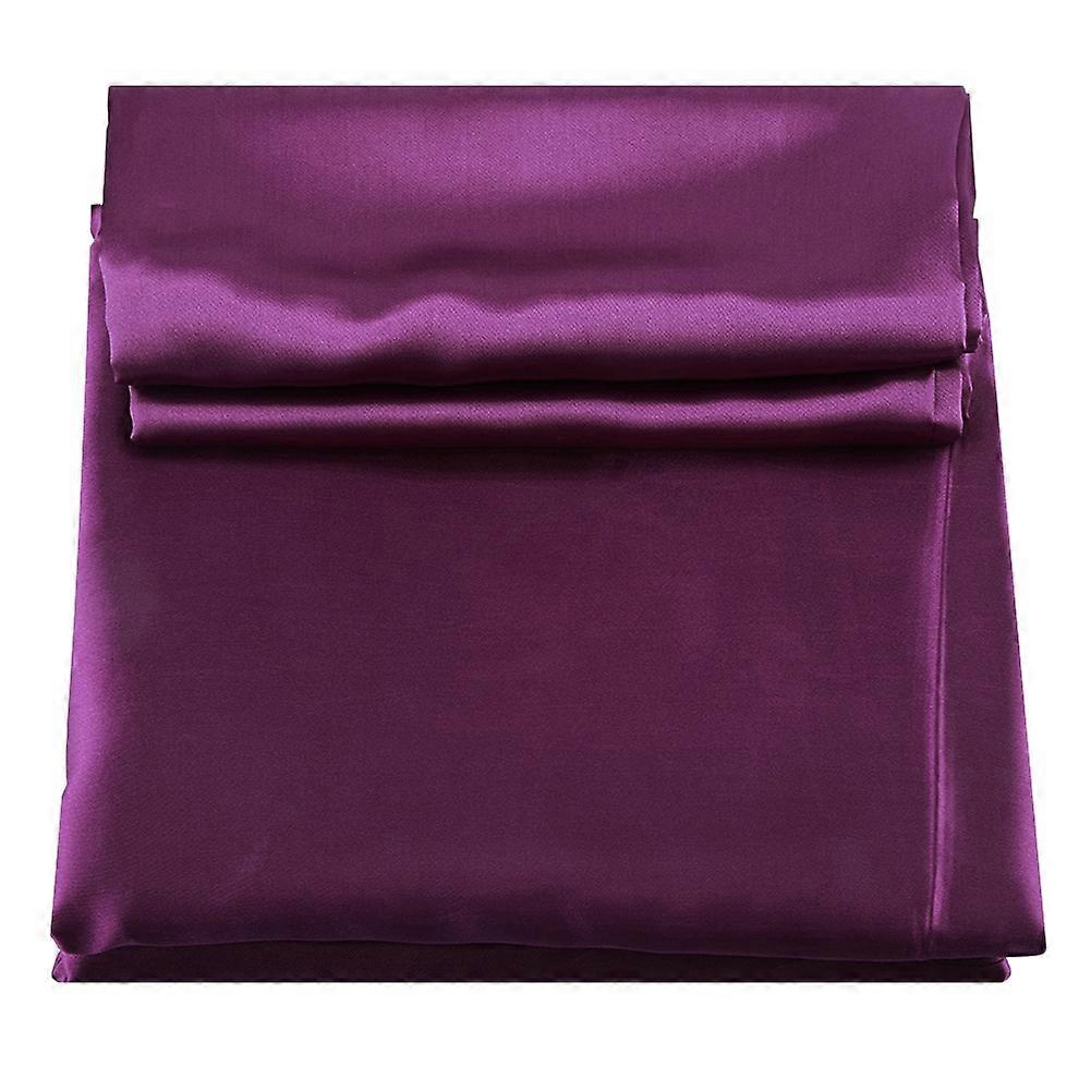 3 Pcs / Set Modern Style Artificial Silk Bedding Set Pillowcase Fitted Sheet (King)