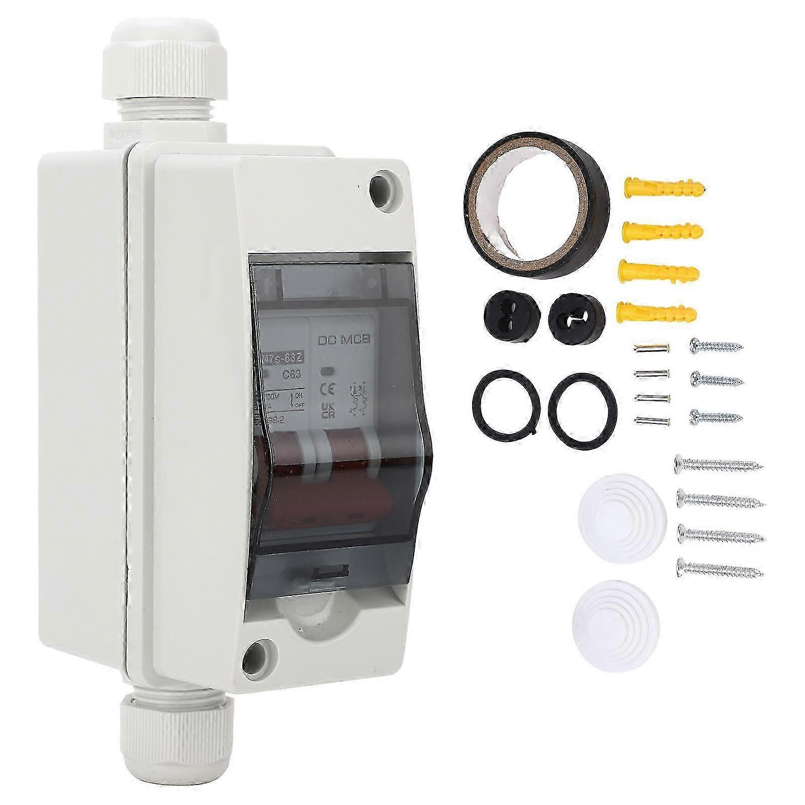 SG DC Miniature Circuit Breaker 2P 63A 1000V Disconnecting Switch IP65 Waterproof for Solar PV System