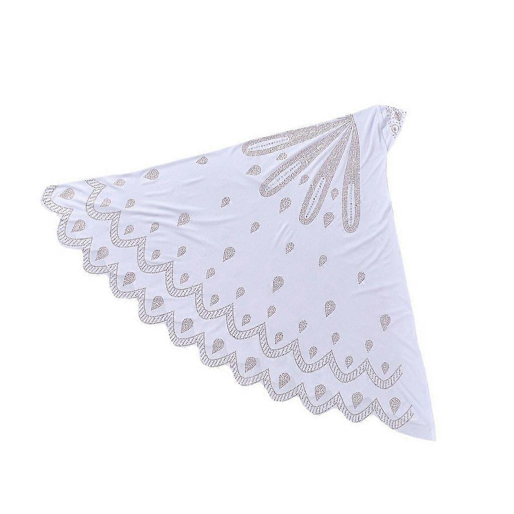 Solid Color Headscarf Wedding Temperament Scarf Crystal Embroidered Scarf