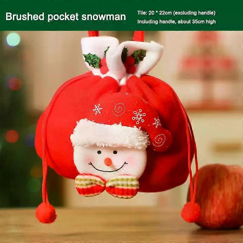 Julklapp Påsar Julstrumpa Väska Packbox Julgodis Väska Barn Handhållen Prydnad Xmas Presentpåse