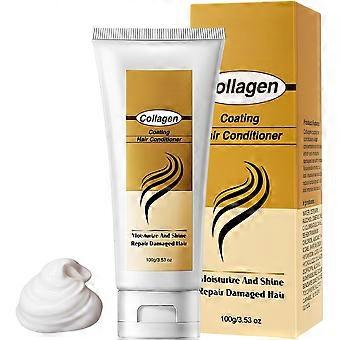 Collagen Hair Mask,Deep Repair Conditioning, Hydrating, Smooths and Nourishes, Natural Argan Oil Hair Mask for Dry, Damaged Hair All Types,100ML