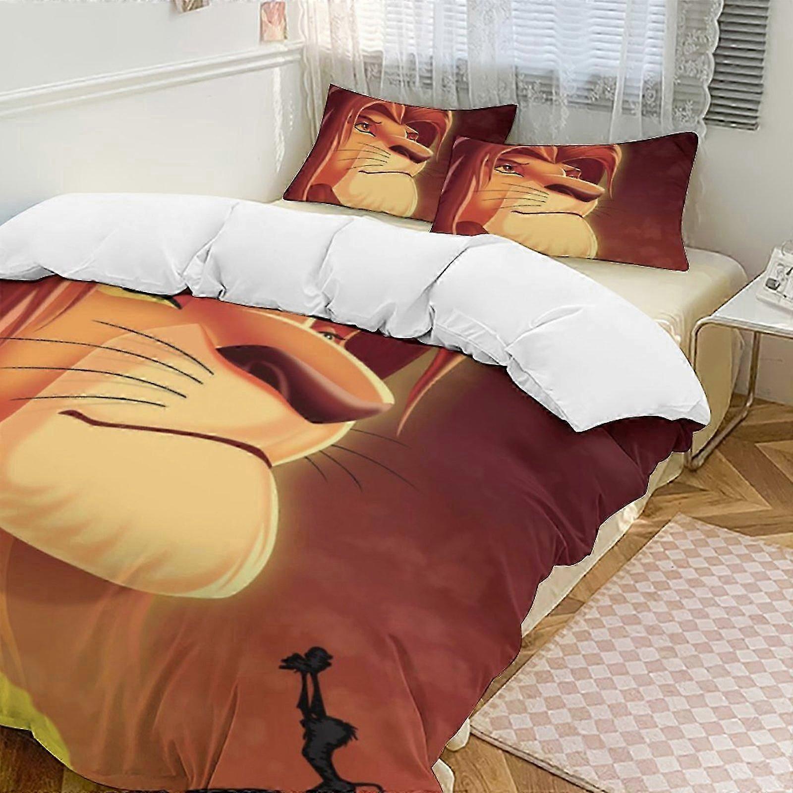 a2540 Lençóis O Rei Leão Conjunto de Cama Capa de Edredão Tema dos Desenhos Animados Lençóis de Quarto Infantil iip2540