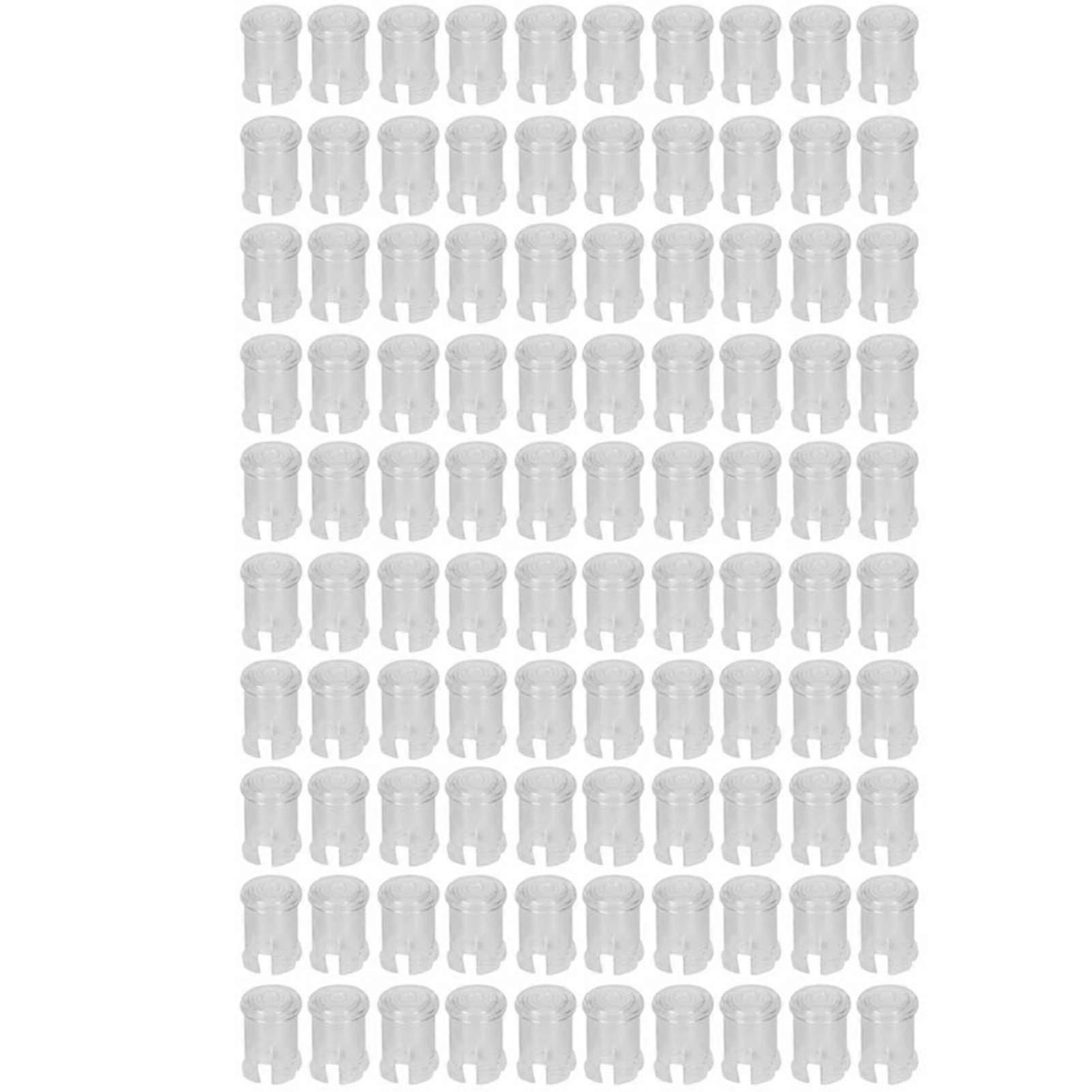 100Pcs Nylon LED Light Emitting Diode Transparent Lamp Light Caps Protective Cover 5mm