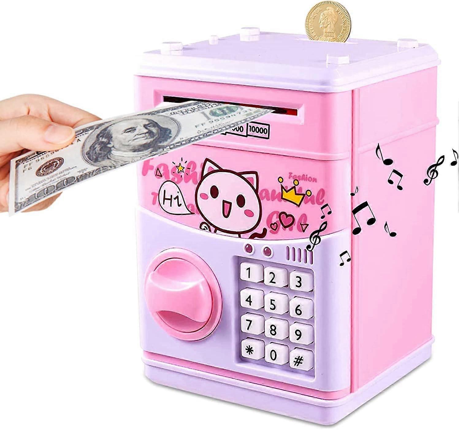 Money Bank For Kids, Customizable Piggy Bank With Digital Display, Interactive Money Bank With Large Capacity Design And Educational Tool For Money