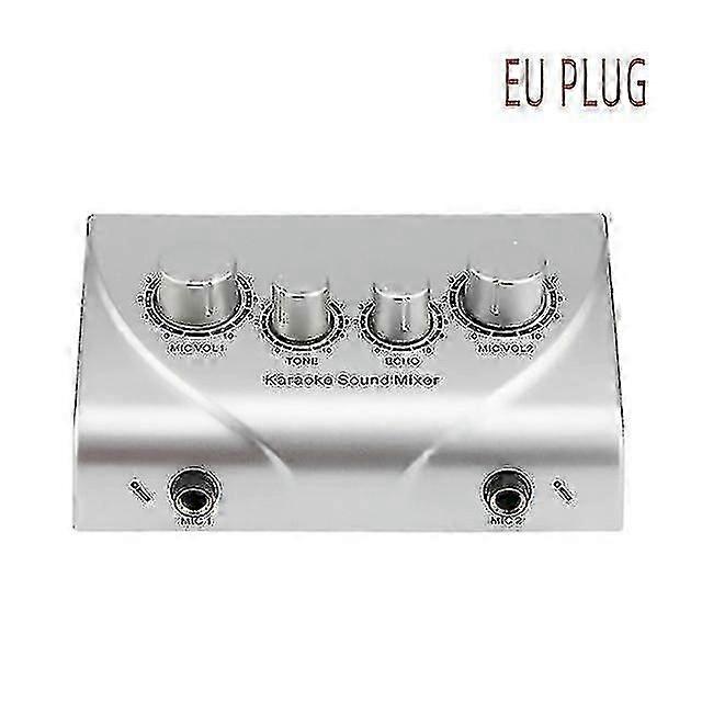 Portable Sound Mixer Echo Audio Mixer Sound Speaker Mini Microphone Amplifier Double Mic Inputs For