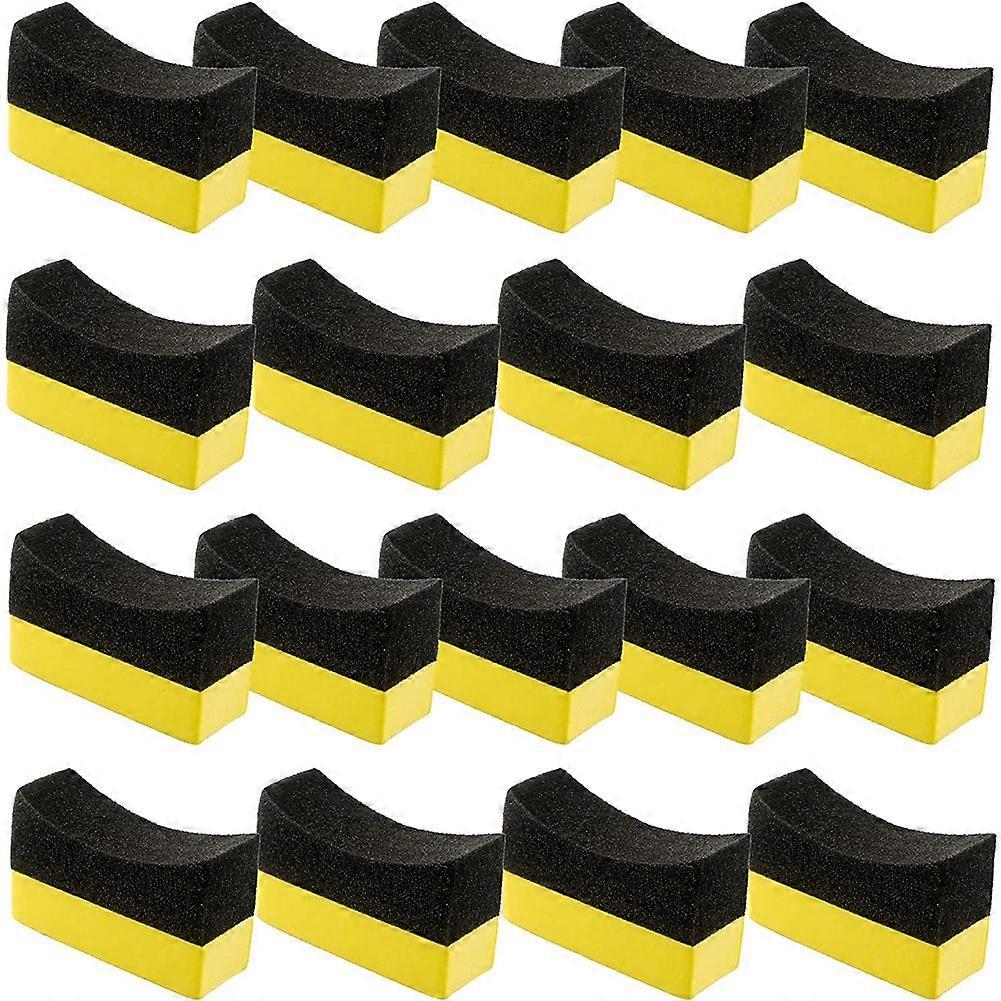 18Pack Tire Dressing Applicator Pads Tire Shine Applicator Dressing Pad Polishing Sponge for Car Gla