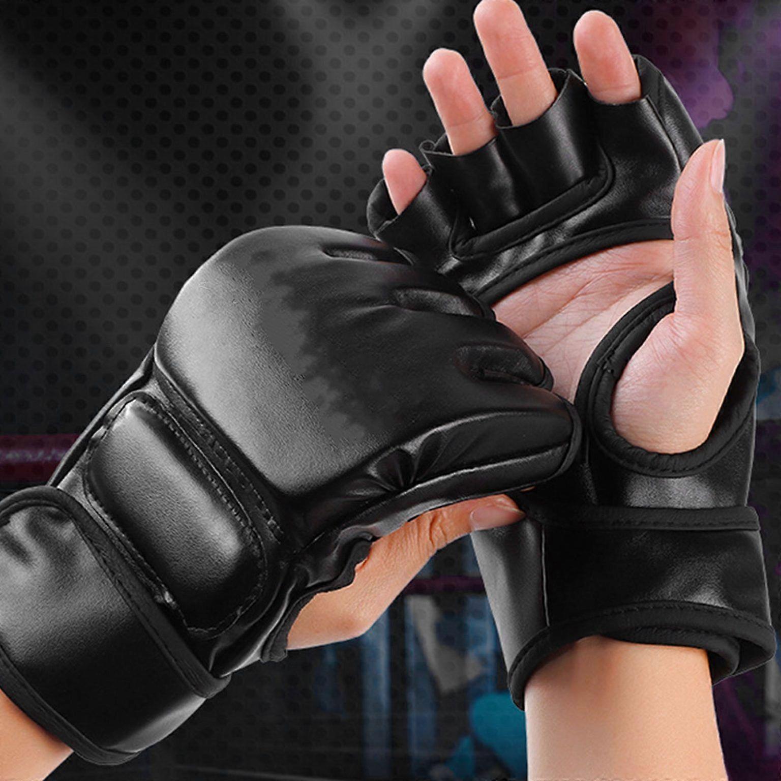 Half Finger Boxing Training Gloves - Punching Gloves for Enhanced Performance